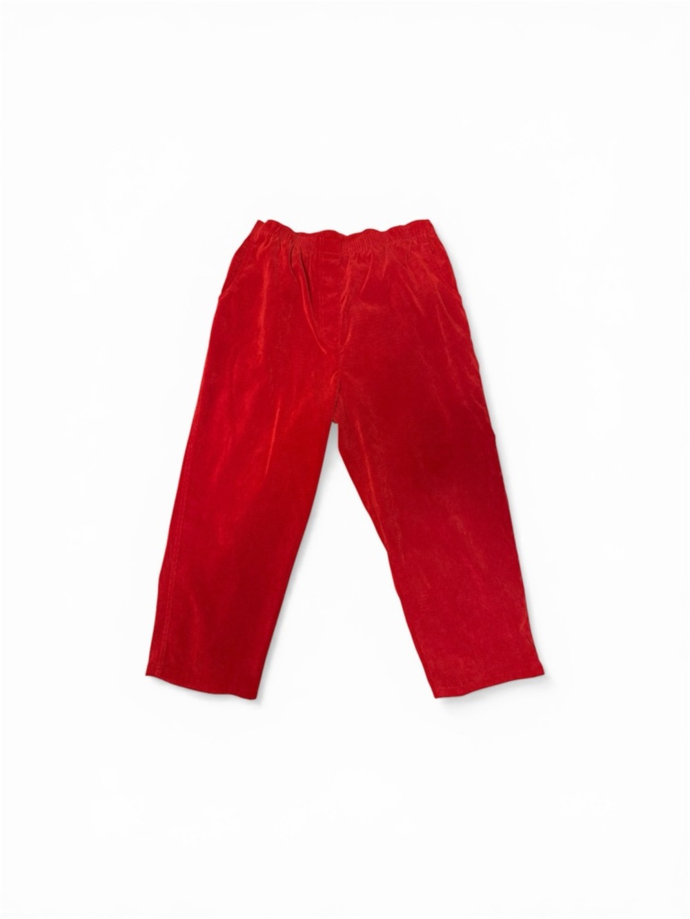 Kim Rogers Red Elastic Waist Corduroy Pants